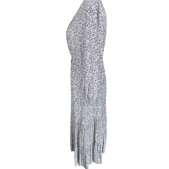 Boho prairie long sleeve floral ruffled maxi dress size 10 by Sweetsalt - Picture 3 of 8